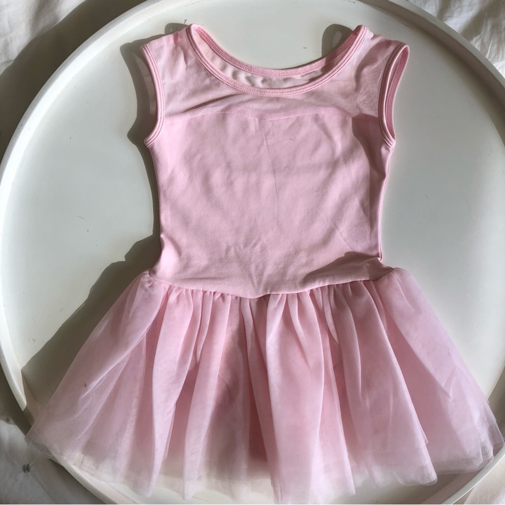 STELLE Girl Toddler Ballet Tulle Dress Dance Leotard Gymnastics Pink Sz 4T NEW